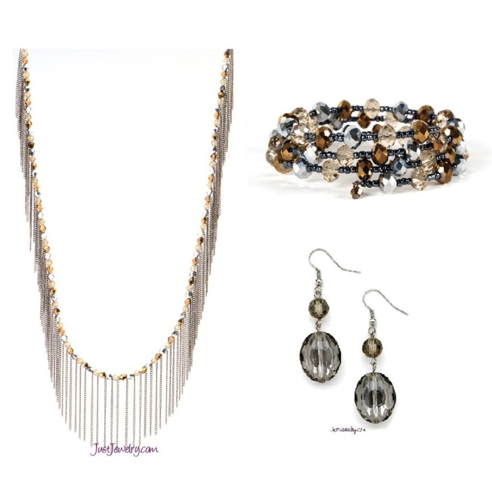 FRINGE BENEFITS NECKLACE, BRACELET & EARRINGS SET